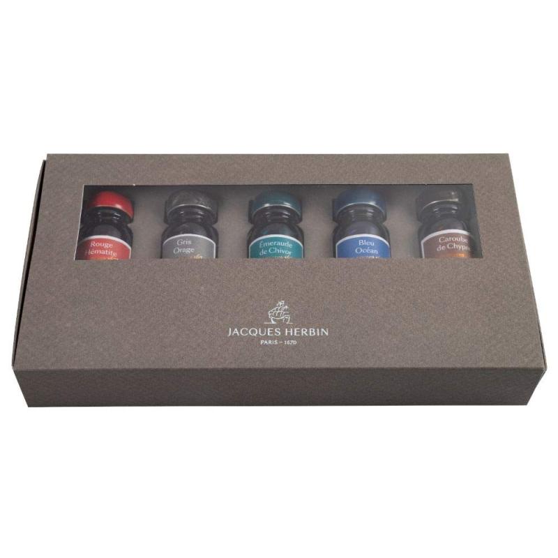 ジャック・エルバン アニバーサリーインク 1670 コフレ 10ml×5本 【金の素粒子入り口・入口】(筆/つけ書き込み用) hbj14000