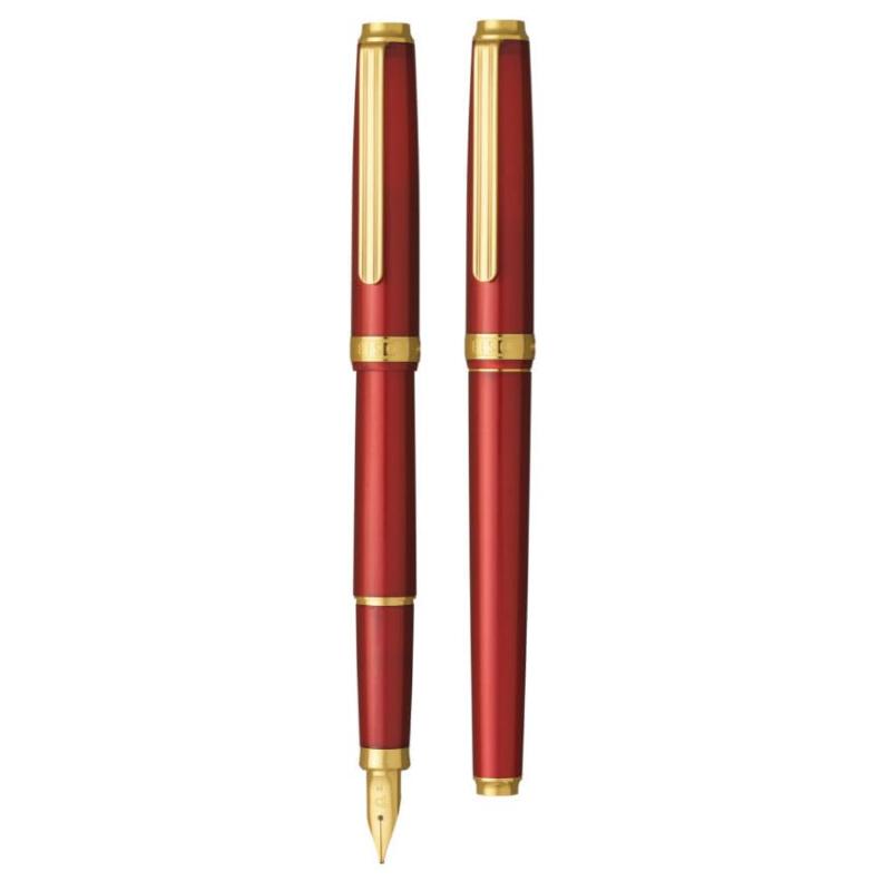 プラチナ万年筆 ビソウ BISO 筆 PTL-15000 PLATINUM 美奏 (フレイムレッド, 中字M)
