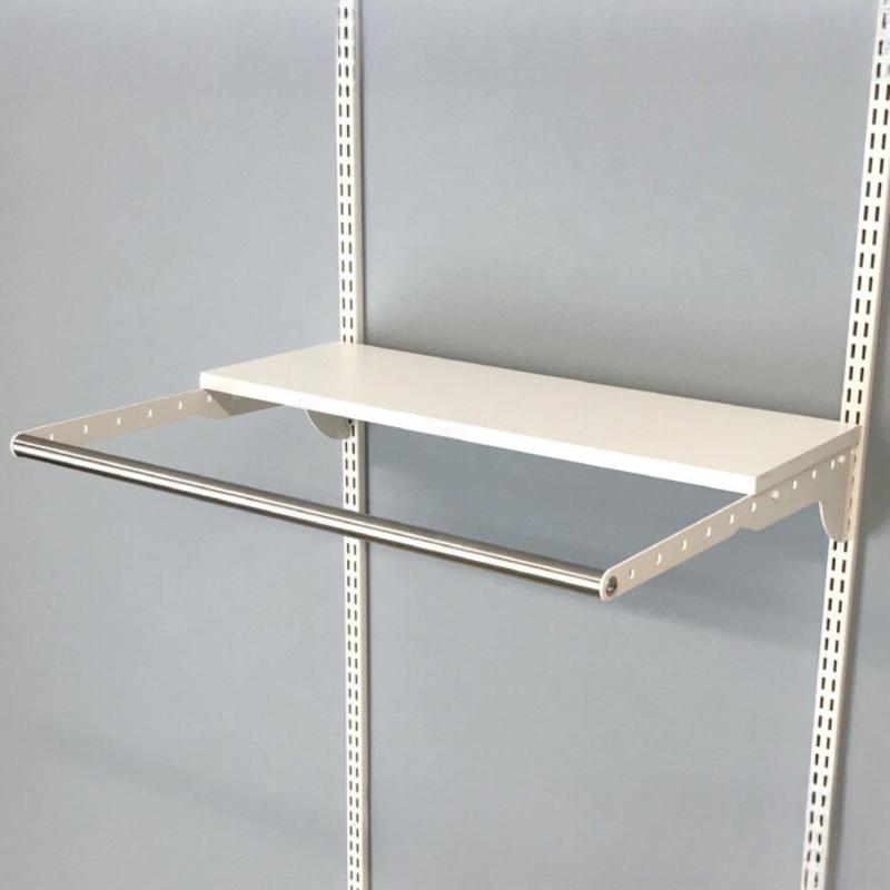 藤山(FUJIYAMA) Fitrack(フィットラック) 収納セレクトパーツ LDセット (ランドリー棚) ホワイト 幅75cm×奥行60cm×厚み19mm おしゃれ シンプル レール クローゼット 壁面収納 押入れ 玄関 空間 可動棚