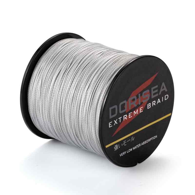 Dorisea Extreme Braid 100%ポリエチレン製編み組釣り糸 グレー 109ヤード～2187ヤード 6～550ポンド試験済み フィッシングワイヤー 釣り糸 耐摩耗性 驚きのスーパーライン 500m/546Yards 20lb/0.20m