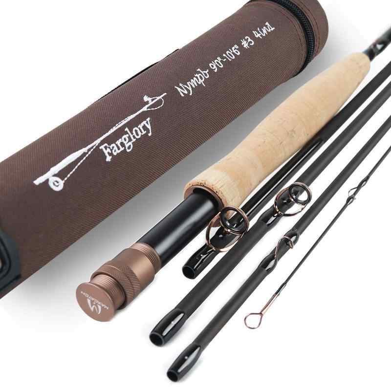 M MAXIMUMCATCH Maxcatch Fargloryフライフィッシングロッド5wt 9’-10’6’’ 4-5 ピース 長さ調節可能 余分な拡張チェコニンフロッド付き