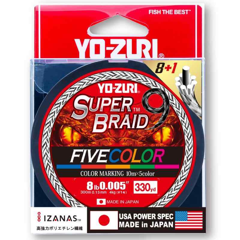 YO-ZURI(ヨーヅリ) PEライン スーパーブレイド 9 ファイブカラー 330YDSカラー:5色