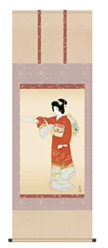 掛け軸 掛軸 上村松園（うえむらしょうえん）・序の舞（じょのまい） 尺五 神品書きうつす画 桐箱畳紙納める