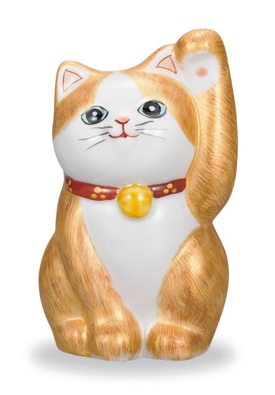 九谷焼いわたや 3号招猫 金彩毛描 AP7-1303