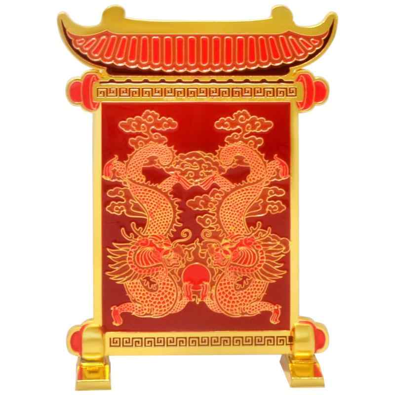 （イスイ）YISHUI 風水像 陽活動力 エンハンサー 辰年 ダブル 火竜 納め札 刻みつける 富 多孔性 介護ホーム執務室かざり付ける アロイ W5515