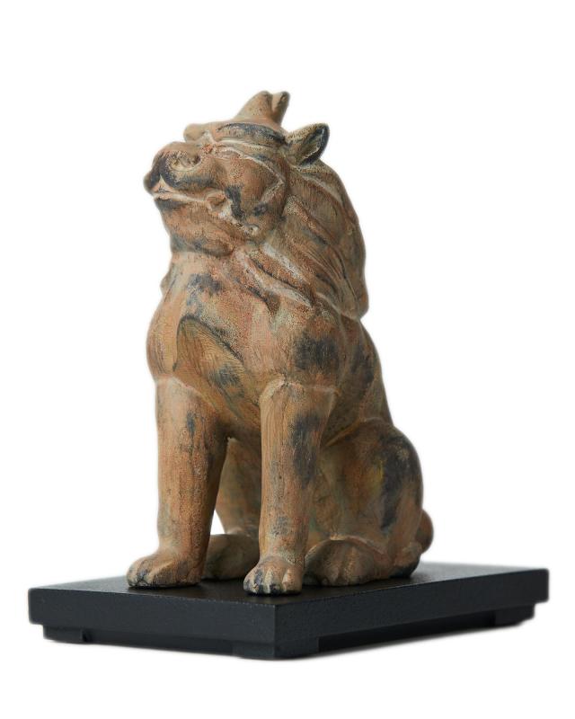 イスムTanaCOCORO[掌] WOOD 狛犬（木製：桧）＿木彫り 仏像 図形 国宝 百獣の王 イSム(こま秘密捜査員)tw3537
