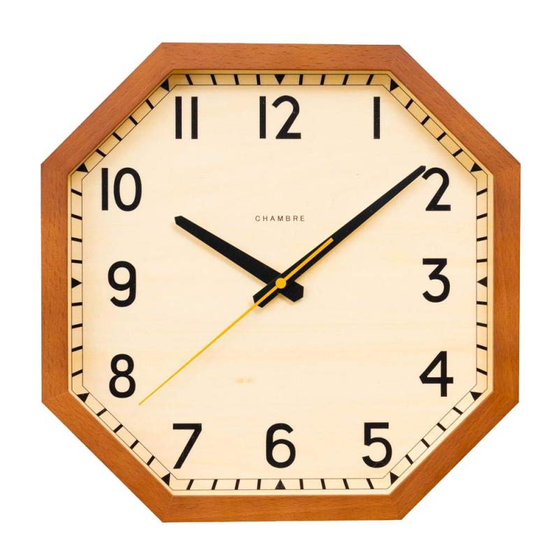 インターゼロ CHAMBRE OCTAGON CLOCK 掛け時計 CH-054BR ブラウン w282&times;h282&times;d45mm｜オーロラビジョン 12,561円