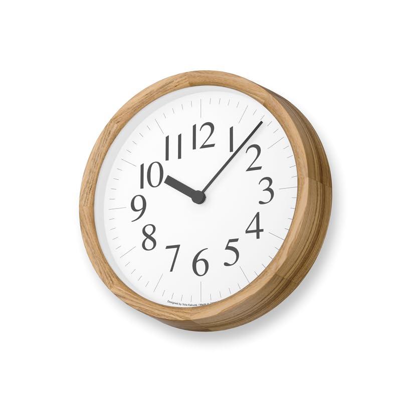 レムノス 柱時計 アナログ 天然色板目 オーク材 自然的 Clock B OAK YK24-13 Lemnos