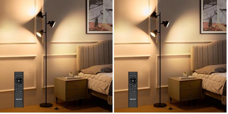 Joyly Home LEDフロアスタンドライト 高明快さ・省エネ| 調光・調色・タイマー役立つこと付き添い人 | 遠隔操作 \u0026amp; タッチコントロール | 目に愛想のいい・眩しくない | 参の自主独往明かり抑えつける能力のある | 金属元素製 | 北欧ス