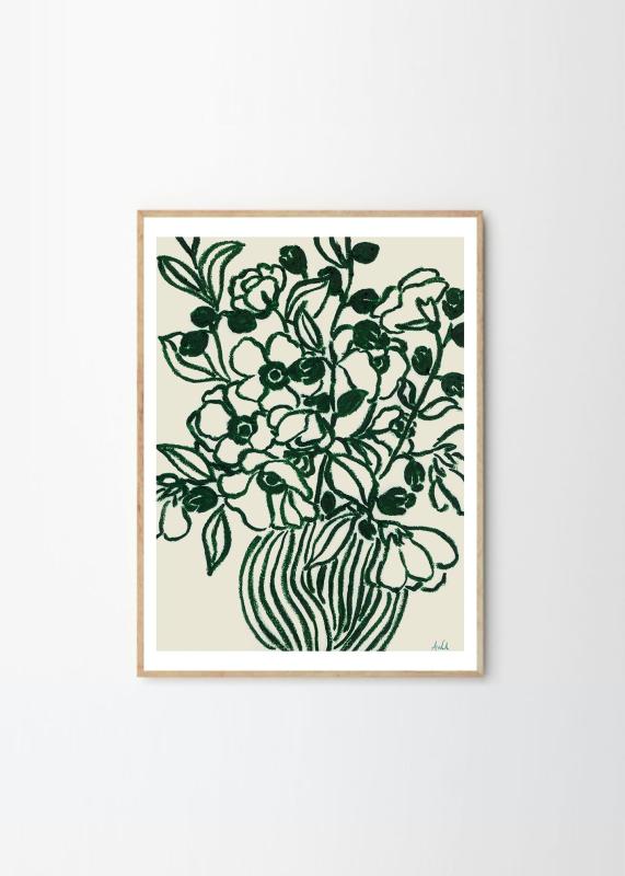 THE POSTER CLUB 張り出し野球クラブ Poppy Studies II 30×40糎 Anine Cecilie Iversen