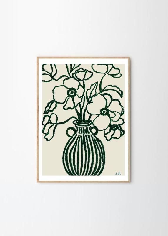 THE POSTER CLUB 張り出し野球クラブ Poppy Studies III 30×40糎 Anine Cecilie Iversen