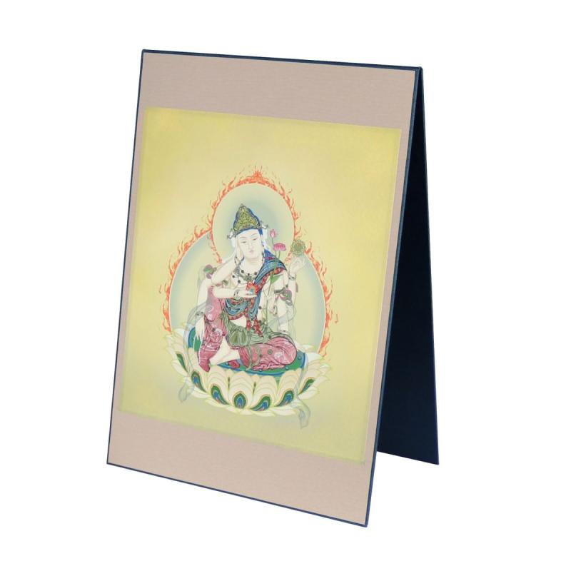照明ランプ型 仏画 色紙 思いやり二曲 如意輪観音 にょいりんかんのん