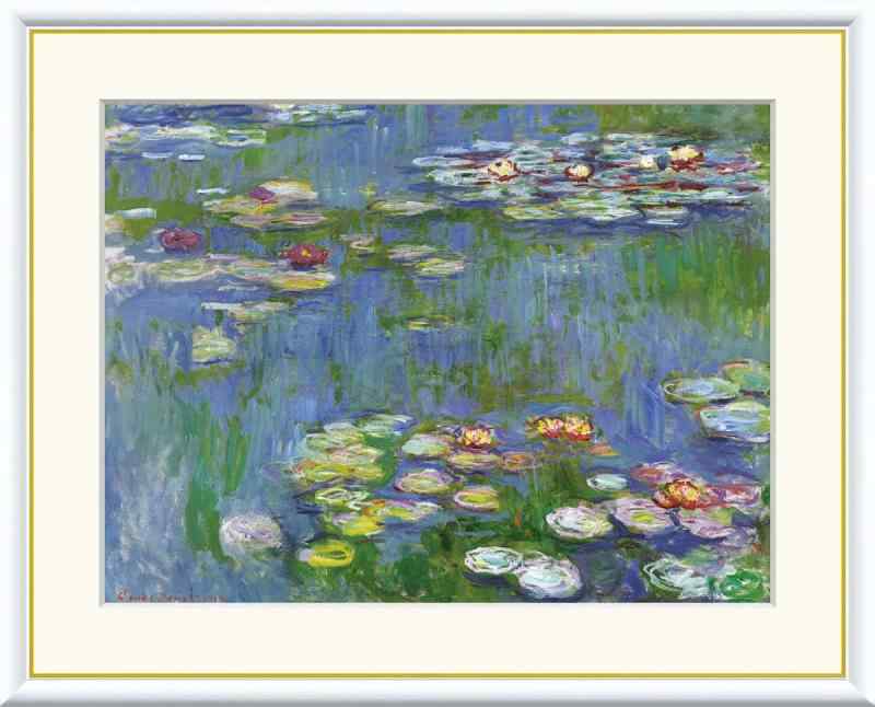 額入りアート 額 絵画 モネ 睡蓮 J1-022 F8サイズ 額入りアート クロード・モネ 額装 有名絵画 額入アート 額絵|オーロラビジョン