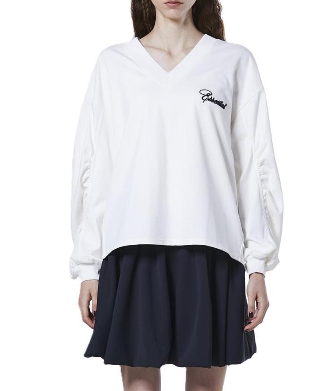 DOUBLE STANDARD CLOTHING(ダブルスタンダードクロージング) 【ESSENTIAL】コットン天竺 ギャザートップス2508-050-261レディース｜オーロラビジョン