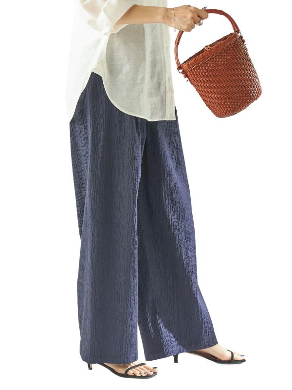 [シップス] フォー ウィメン for women パンツ 手洗い可能 ACAR バンピー チェック タック パンツ レディース 313130250｜オーロラビジョン