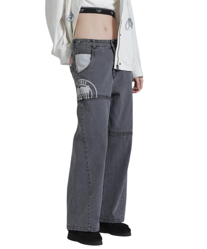 [Avirex] [アヴィレックス] CUTTING DENIM PANTS カッティング デニムパンツ レディース 783-5111601｜オーロラビジョン