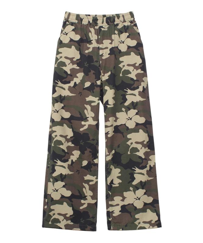 [エックスガール] フェーデッドフェイスラベルイージーパンツ FADED FACE LABEL EASY PANTS 105262031002｜オーロラビジョン