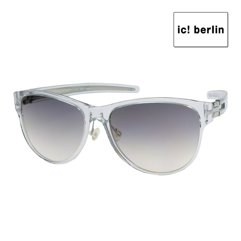 アイシーベルリン ic! berlin サングラス no.863424 スクエア 眼鏡 メガネケース付き 軽量 黒 ブラック アイウェア 美品 : ic berlin（アイシー ベルリン） サングラス&frasl;メガネ