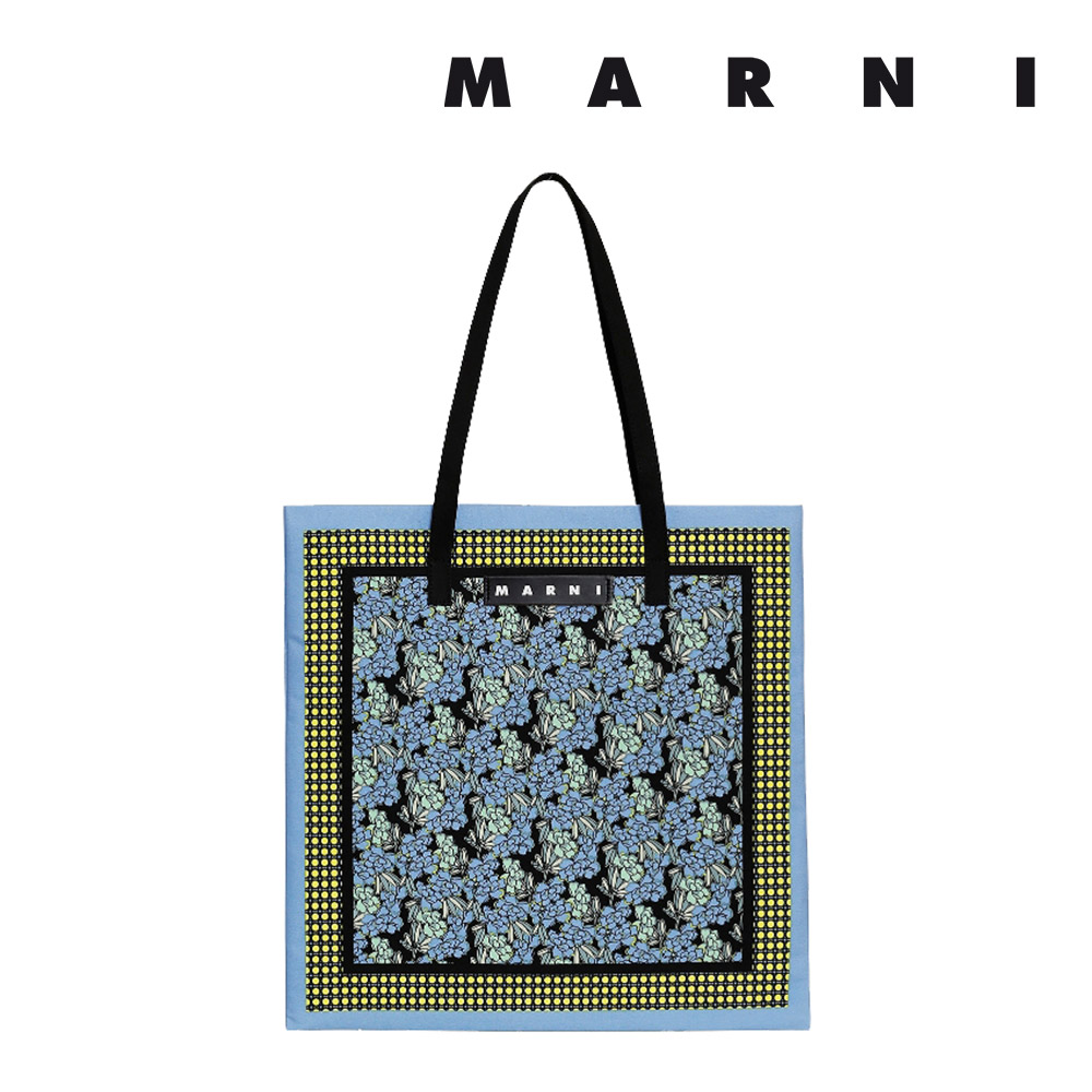 新品未使用！！MARNI マルニカフェ バンダナトート グリーン - バッグ