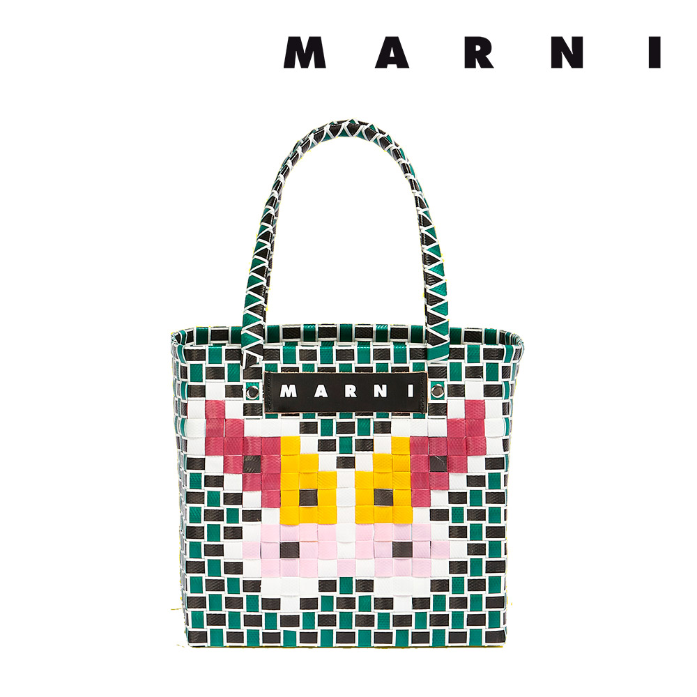 マルニマーケット　タハバック　ギザギザ　フラワーバスケット　カゴバッグ 楽天市場】マルニ フラワー カフェ MARNI FLOWER CAFE
