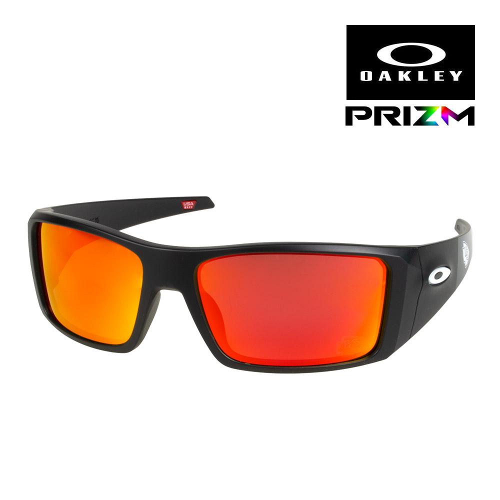 OAKLEY HELIOSTAT 偏光レンズ Heliostat Prizm Black Polarized Lenses, Matte Black Frame