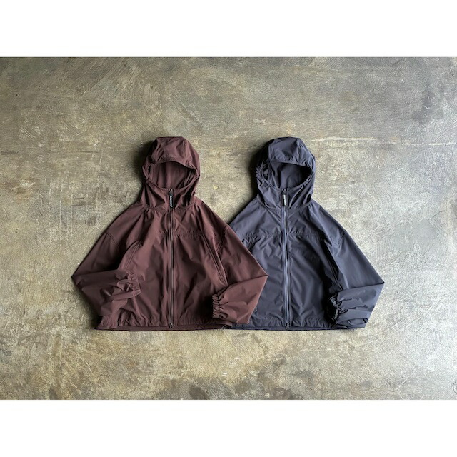 【AMERICANA】アメリカーナ  Polyester Taffeta 4Way Strech Cropped Zip Up Hoodie  style No.RFT-S-008