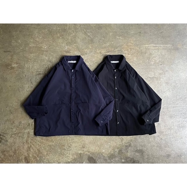 《 Super Sale 継続期間押さえる 40割》【BASISBROEK】バージスブルック 『ORGEON』Taslan Stretch Taffeta Shirt Jacket  style No.25105E