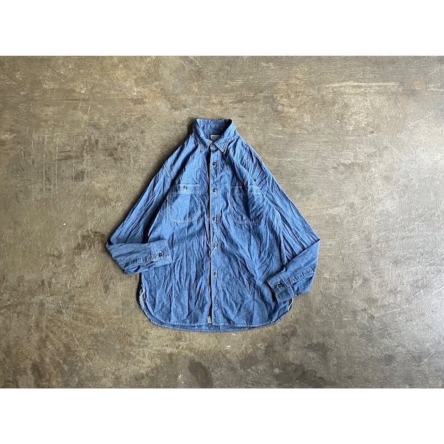 再入荷 【orSlow】オアスロウ  Slim Fit Chambray Work Shirt  style 01-8070-84