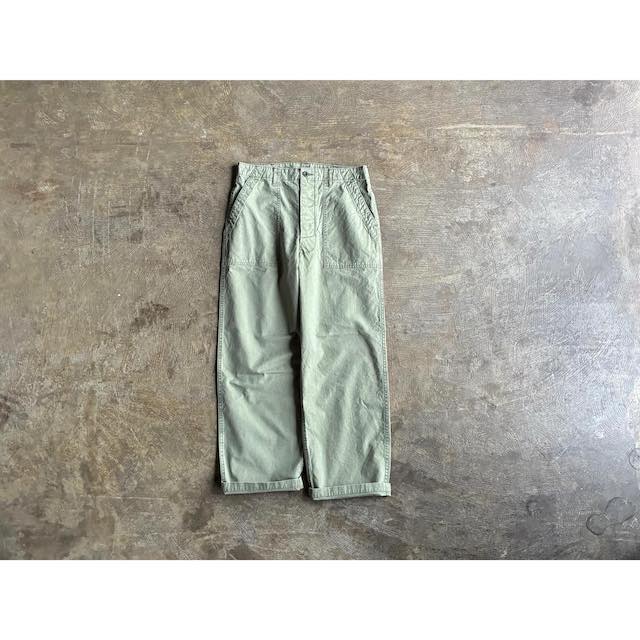 【orSlow】オアスロウ  Slub Canvas Summer Fatigue Pants Green  style No.01-5103-M16