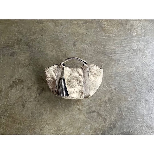 【VIOLAd'ORO】 ヴィオラドーロ 『SANDRO』Raffia Tape Handle Bag style No.V-8087