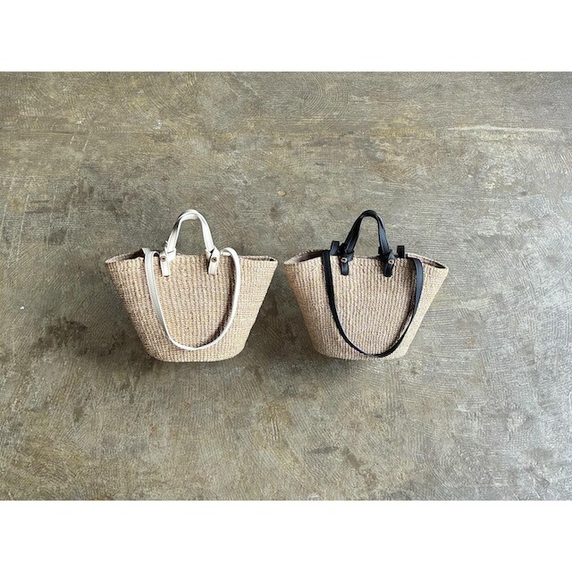 【VIOLAd\u0027ORO】 ヴィオラドーロ 『MIRO』Abaca×Leather 2Way Tote Bag  style No.V-9001