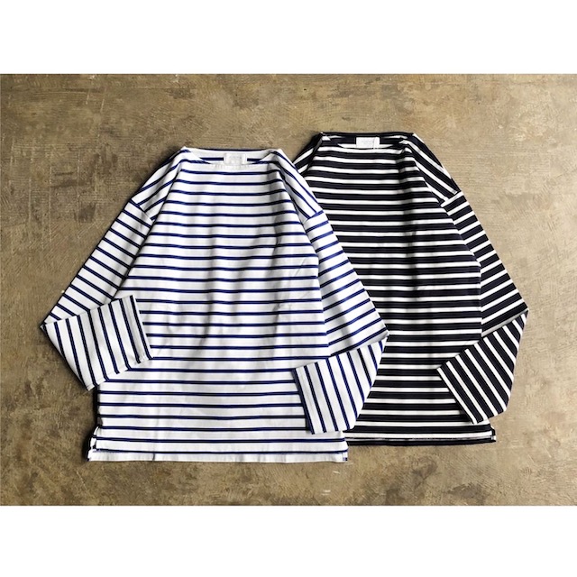 《Service Price 50割》 【FLISTFIA】 フリストフィア Giza Cotton Long Sleeve Boat Neck T-Shirts style No. BN01016