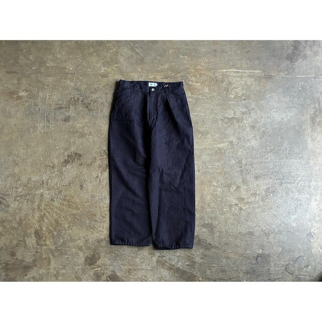 【STILL BY HAND】スチール写真 バイ お手て  8.5薬局衡オンス Original Hemp Mixed In Pleat Denim Pants  style No.DN02261