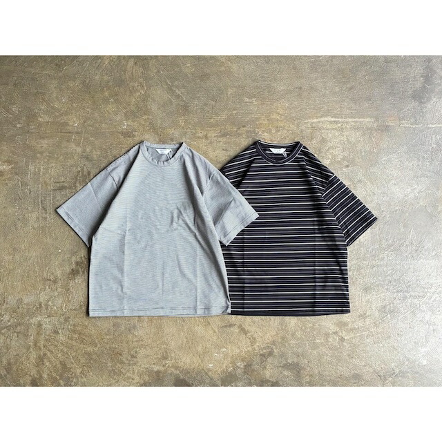 【STILL BY HAND】スチール写真 バイ お手て  Bishu Cotton Striped Short Sleeve T-Shirt  style No.CS03261