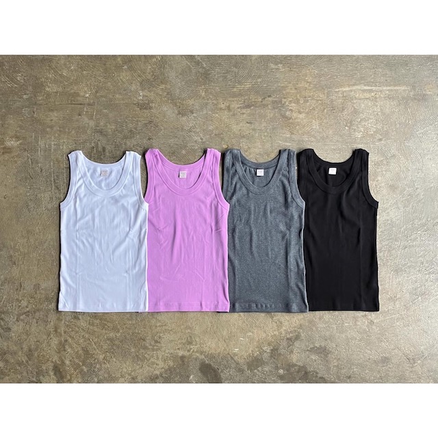 《Service Price 20割》 【gicipi】 ジチピ 『VANADIO』 Cotton Circular Rib Basic Tank Top style No.2512P