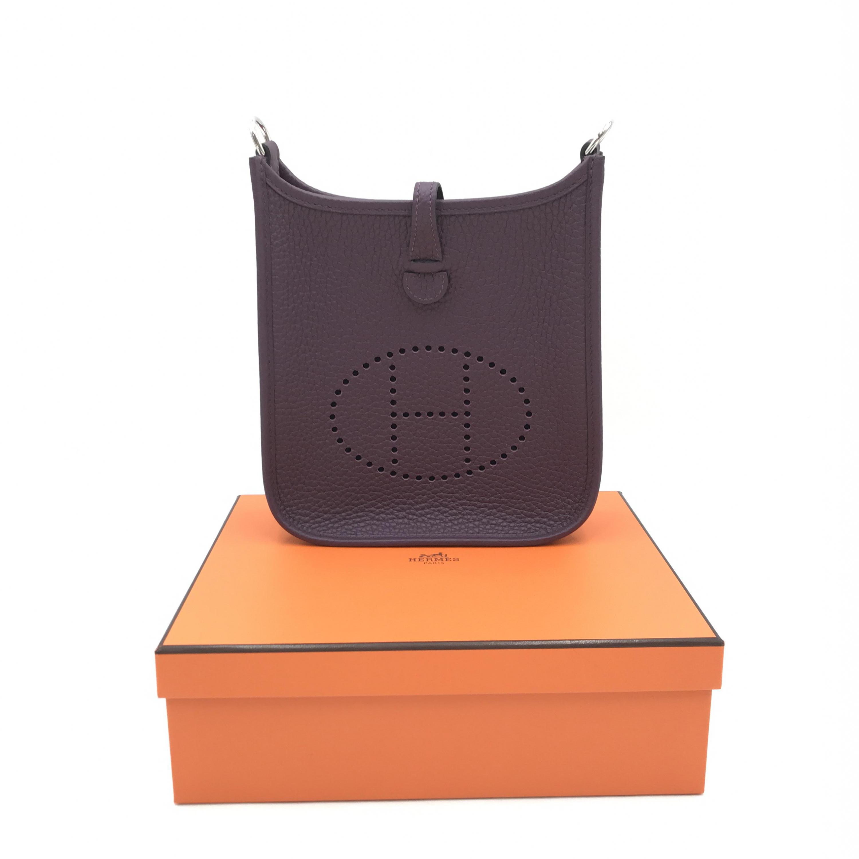 エルメス Hermes エヴリンTPM ショルダーバッグ トリヨンクレマンス レザー カシス パープル W刻印【中古】｜AuthenticExperts