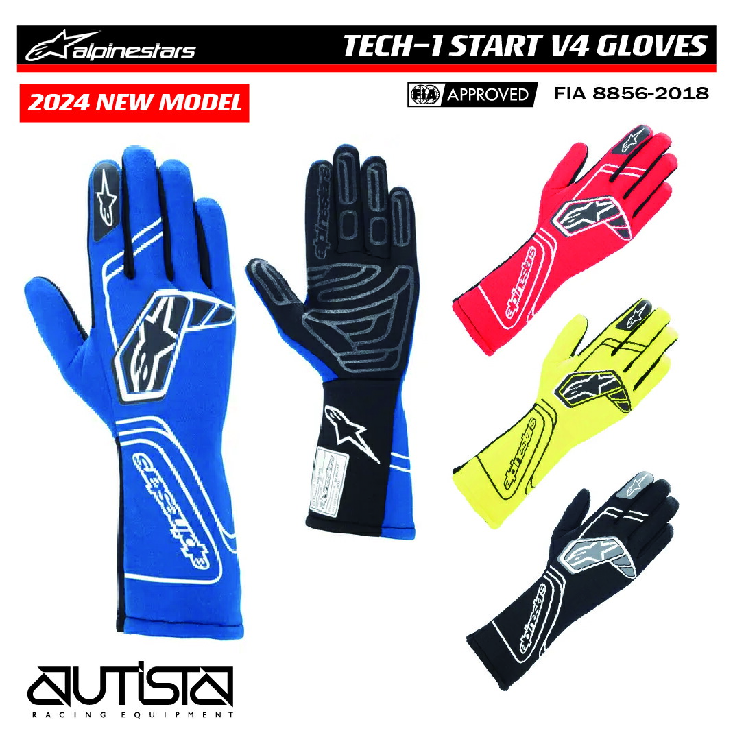 アルパインスターズ レーシンググローブ TECH-1 START V4 GLOVES 4輪用 内縫い FIA8856-2018公認 alpinestars 2024年モデル
