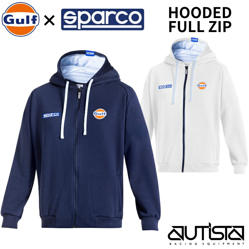 Sparco Gulf パーカー HOODED FULL ZIP フーディー フルジップ スパルコ ガルフ 2025年NEW模範例