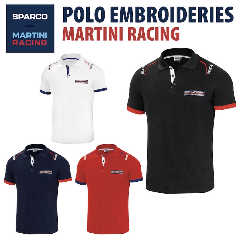 Sparco MARTINI POLO EMBROIDERIES スパルコ マルティニ 一ころ ポロ 刺しゅう 半袖【店先受け取り証書相応う商いもの】