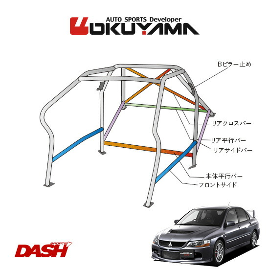 22年最新海外 Okuyama オクヤマ Dash ロールバー スチール製 ランサーエボリューションvii Ix Ct9a 14p No 16 2名 ダッシュボード逃げタイプ 個人宅への配送不可 送料注意 売上価格 Blockchain Saintgits Org