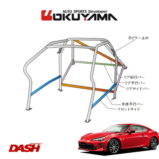 Okuyama オクヤマ Dash ロールバー スチール製 86 Zn6 内装付車 13p No 15 2名 ダッシュボード逃げタイプ 個人宅への配送不可 送料注意 Iconnect Zm