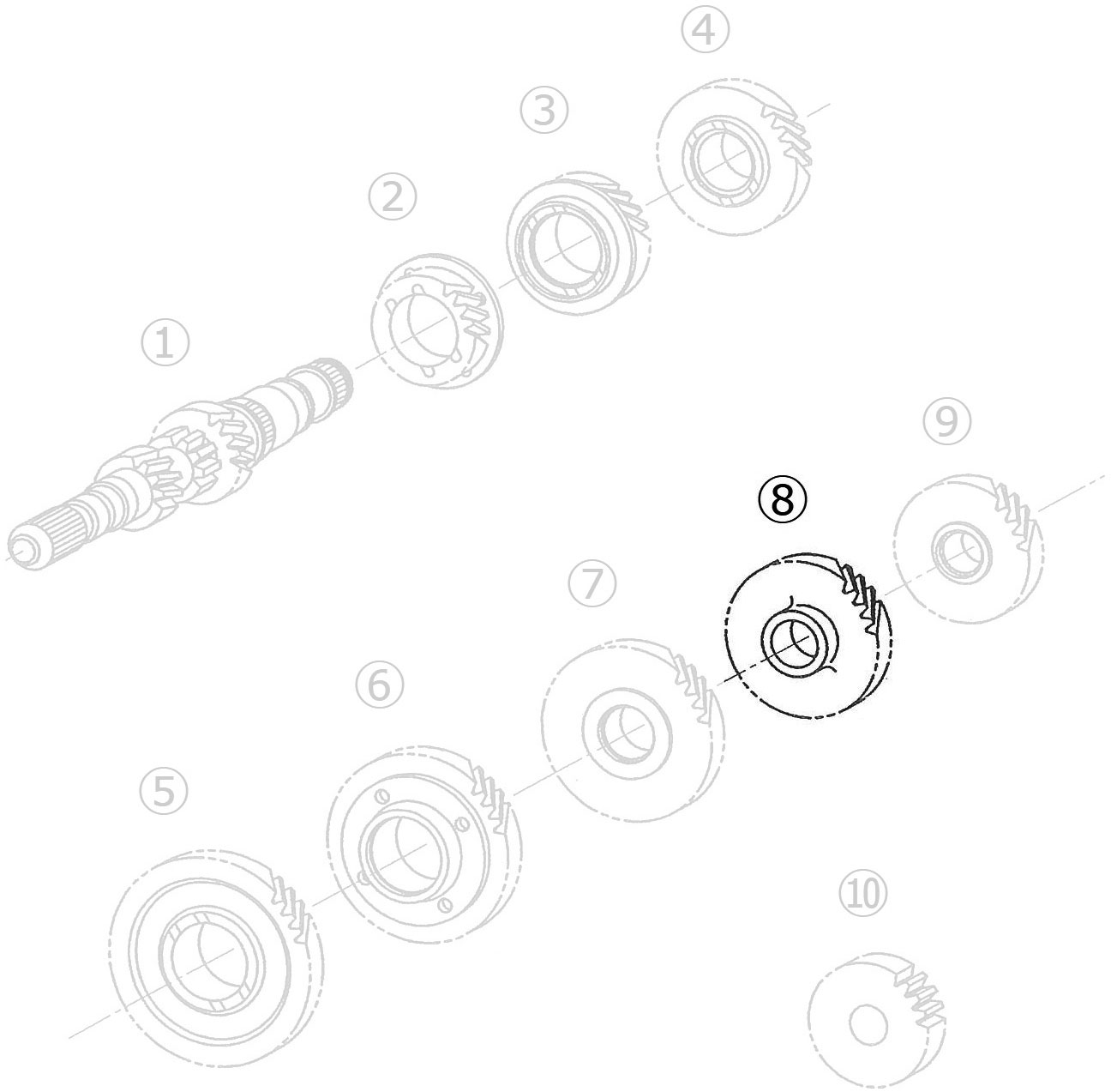 KAAZ カーツ LSD 補修パーツ ギヤ 4RD-DN 78004-260｜オートクラフト