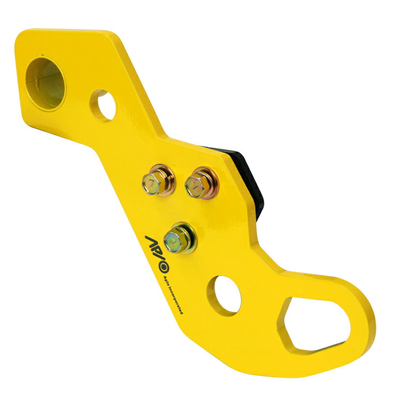 APIO アピオ タクティカルバンパー装着車用フロント右牽引フック・9mm厚 イエロー ジムニー / ジムニーシエラ JB64W JB74W|オートクラフト