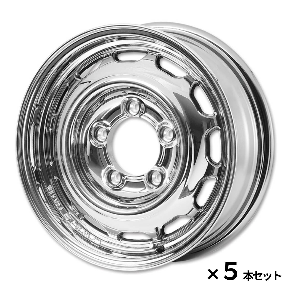 APIO アピオ アルミホイール WILDBOAR Ventura 16インチ 5.5J 5H PCD139.7 +20 5本セット ブライトクローム ジムニー｜オートクラフト