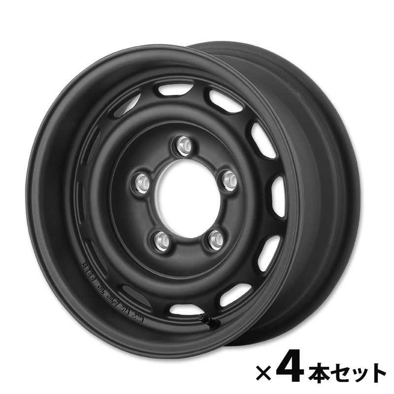 APIO アピオ アルミホイール WILDBOAR Ventura 15インチ INSET-5 6Jx15(-5) 139.7 5H 4本セット アイアンブラック ジムニーシエラ