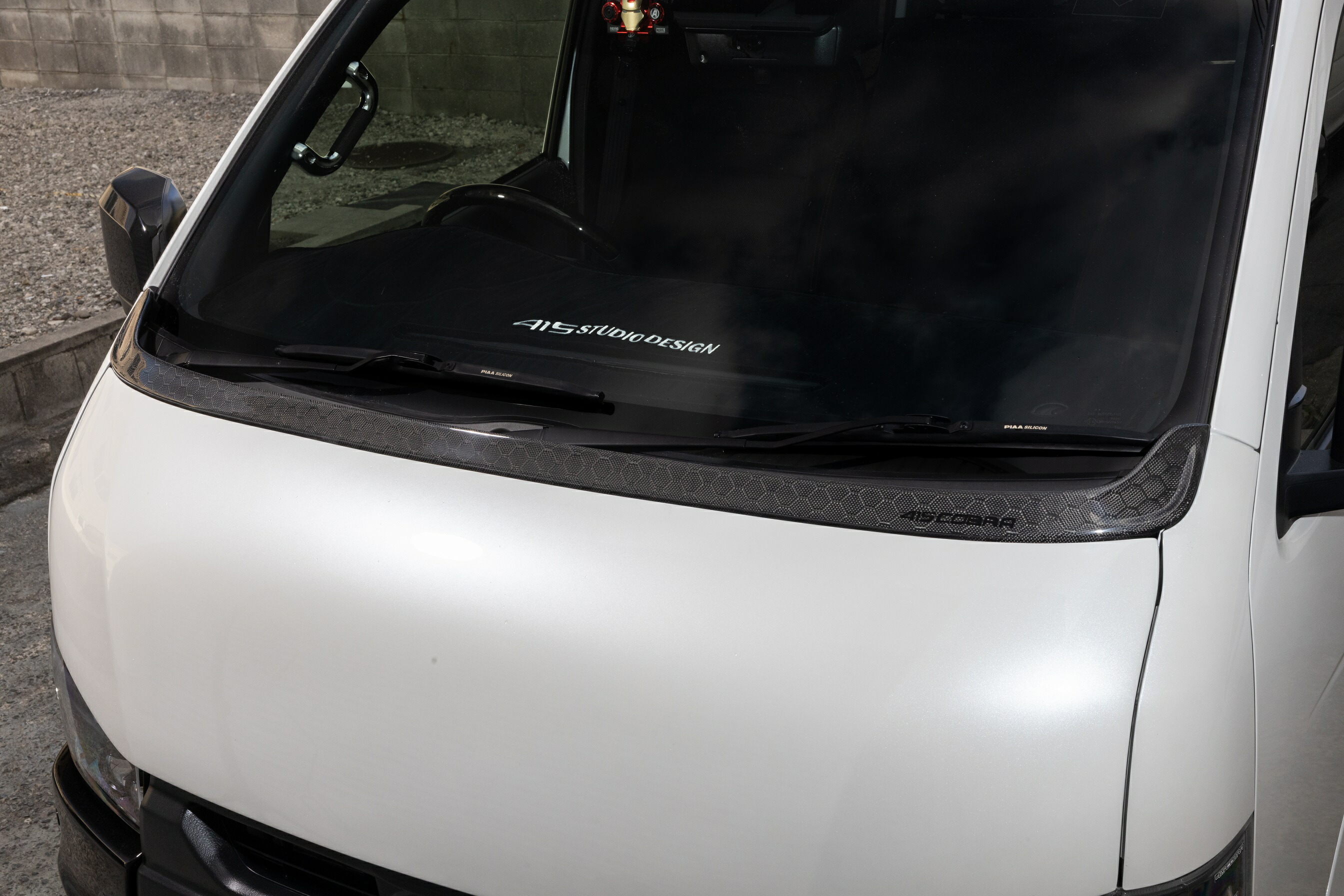 ハイエース　ワイド7型070外し　415コブラ　ワイパーカウルワイドステージ1 415コブラ（ラブラーク） 【ワイド用】 STAGE1 ワイパーカウル未