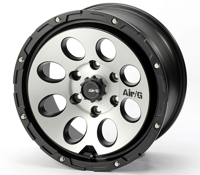 4x4エンジニアリング ホイール エアーGマッシヴ 17×8.0J 6H 139.7 +20 106.1 FACE4 マットブラックブラッシュド 5本セット 沖縄・離島は着払い|オートクラフト