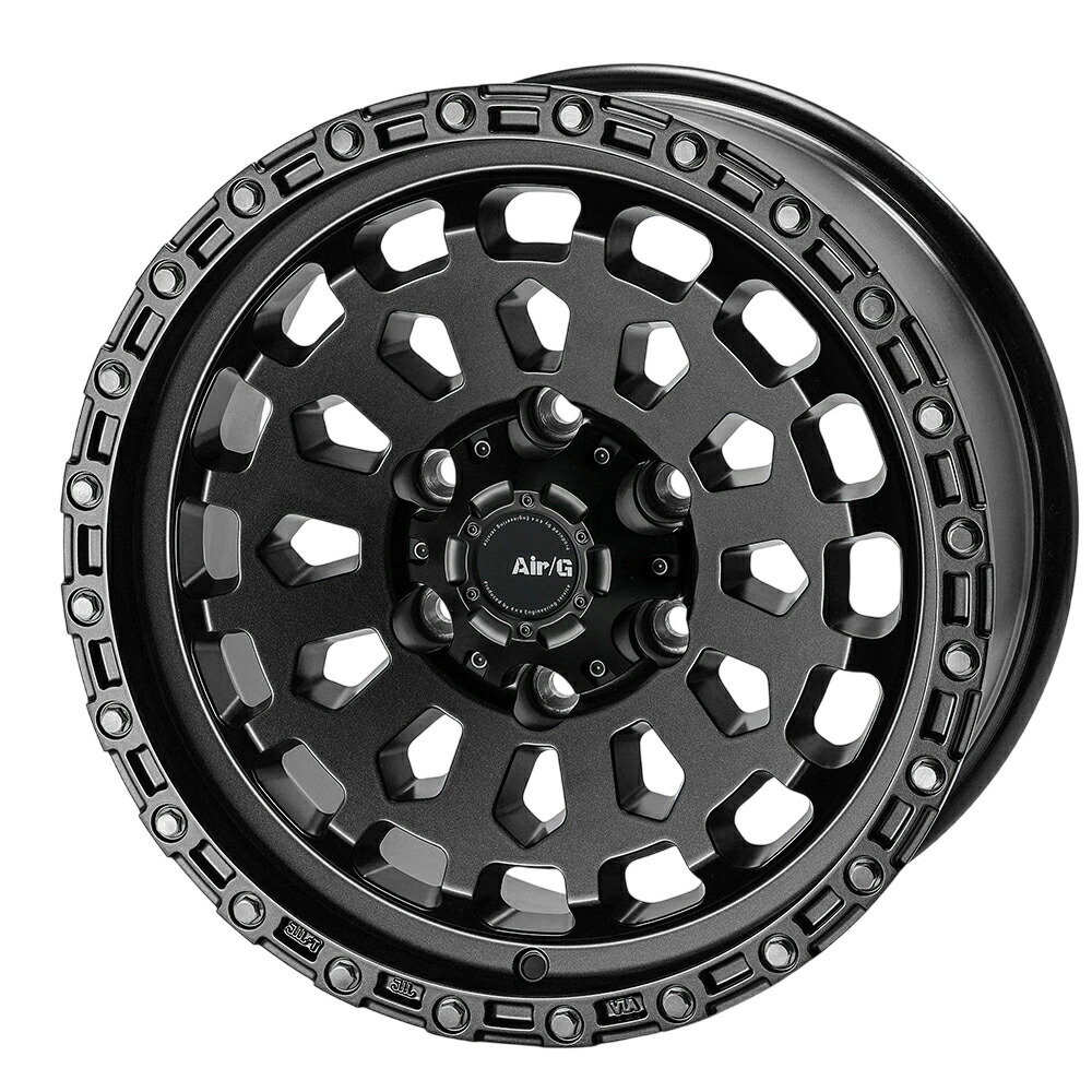 4x4エンジニアリング ホイール エアーGヴァルカン 17×8.0J 6H 139.7 inset+20 MGM(マットガンメタリック) 5本セット 沖縄・離島は着払い