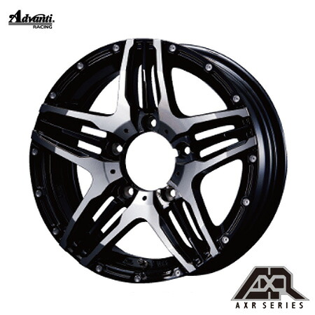 Advanti RACING アルミホイール AXR ジムニー JB23 JB64 16&times;5.5J 5H PCD139.7 +20 ブラックポリッシュ ※送料について、必ず送料表をご確認ください。｜オートクラフト 12,307円