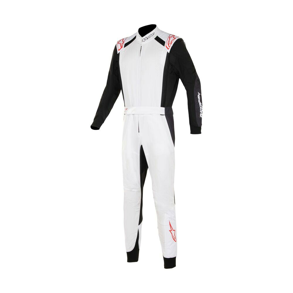 アルパインスターズ カート用レーシングスーツ KMX-5 V3 SUIT (サイズ:48) 2030 WHITE BLACK BRIGHT RED｜オートクラフト